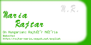 maria rajtar business card
